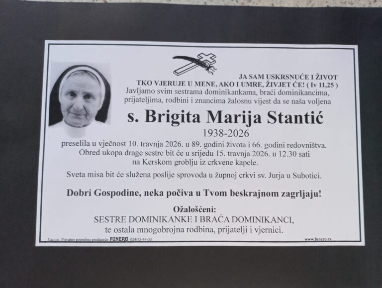 Preminula s. Brigita Stantić