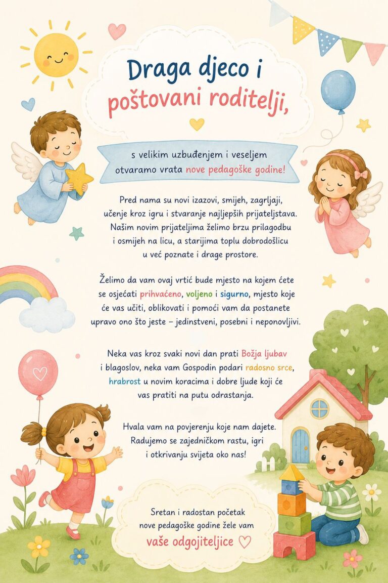 Dobrodošlica djeci i roditeljima!